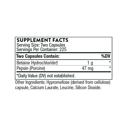 Betaine HCL & Pepsin (450's)