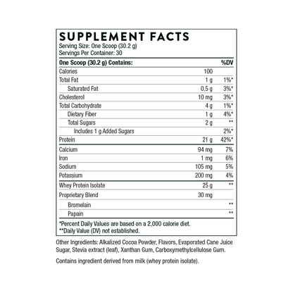 Whey Protein Isolate - Chocolate